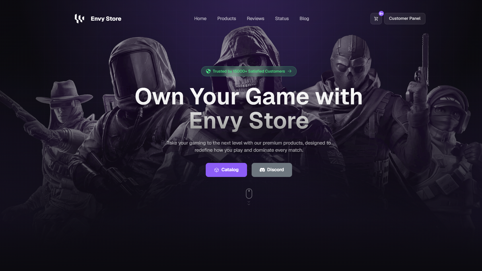 Envy Vulcan storefront theme preview